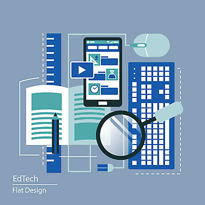 일러스트 돋보기 자 사람없음 책 스마트폰 연필 키보드 마우스 사이버 스마트 온라인 국내일러스트 AI파일 컨셉 문구용품 학용품 핸드폰 스마트기기 필기구 컴퓨터용품 파일형식 벡터