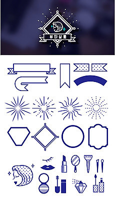 여자 리본 일러스트 한명 세트 뷰티 라벨 거울 립스틱 향수 마스카라 파우더 메이크업브러쉬 인조속눈썹 썬버스트 국내일러스트 AI파일 1 디자인 프레임 사람 화장품 붓 속눈썹 파일형식 벡터