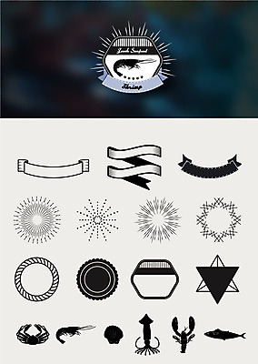 리본 일러스트 조개 새우 어류 사람없음 세트 라벨 게 바닷가재 해산물 오징어 대게 썬버스트 국내일러스트 AI파일 디자인 어패류 연체동물 프레임 갑각류 수중동물 가재 파일형식 벡터