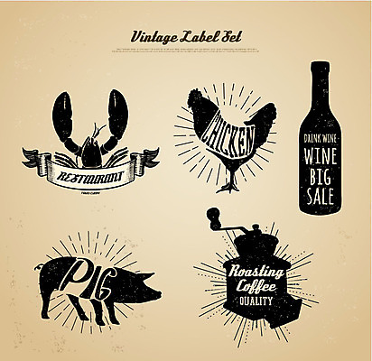 일러스트 사람없음 세트 라벨 와인 닭 돼지 바닷가재 핸드드립 썬버스트 국내일러스트 AI파일 디자인 포유류 조류 프레임 주류 가재 커피용품 파일형식 벡터