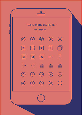 아이콘 화살표 모바일 사람없음 스마트폰 세트 원형 덧셈 뺄셈 레이아웃 마름모 일시정지 빨리감기 UI 엘리먼트 목업 와이어프레임 2D아이콘 AI파일 도형 핸드폰 스마트기기 수학 파일형식 벡터