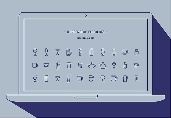 아이콘 와인잔 주전자 유리병 맥주 사람없음 컵 노트북 세트 우유병 커피잔 물병 레이아웃 캔맥주 UI 엘리먼트 플라스틱컵 목업 와이어프레임 2D아이콘 AI파일 식기 커피 술잔 주방용품 병_용기 잔 주류 전자제품 우유 캔 플라스틱 물통 파일형식 벡터