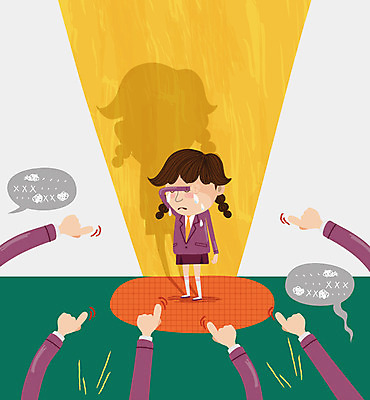 전신 여자 교복 일러스트 손가락 중학생 청소년 고등학생 고등학교 서기 여러명 신체부위 가리킴 울음 눈물 중학교 놀림 따돌림 삿대질 왕따 욕설 학교폭력 국내일러스트 AI파일 학생 손 옷 감정 다수 학교 모션 표정 사람 손짓 폭력 파일형식 벡터