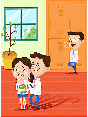 전신 여자 남자 교복 화분 일러스트 창문 교실 중학생 고등학생 스트레스 고등학교 서기 세명 사물함 눈물 중학교 비웃음 떨림 성추행 성희롱 학교폭력 국내일러스트 AI파일 학생 옷 교육 감정 학교 모션 청소년 표정 사람 폭력 성범죄 파일형식 벡터