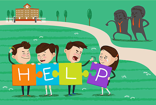 전신 여자 남자 교복 일러스트 중학생 고등학생 스트레스 고등학교 서기 여러명 친구 도움 눈물 중학교 따돌림 왕따 학교폭력 국내일러스트 AI파일 학생 옷 감정 다수 컨셉 학교 관계 모션 청소년 사람 폭력 파일형식 벡터