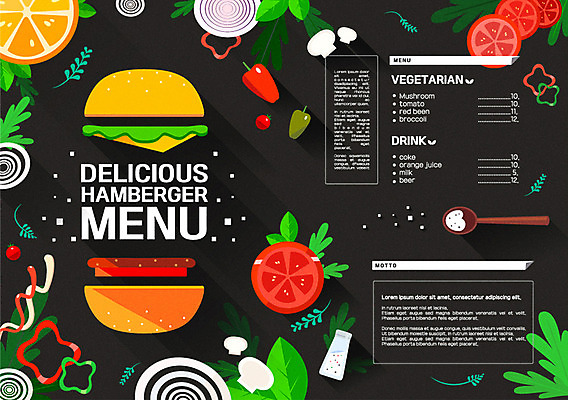 토마토 채소 과일 일러스트 양파 피망 사람없음 햄버거 티스푼 가격표 메뉴판 국내일러스트 AI파일 패스트푸드 숟가락 파일형식 벡터