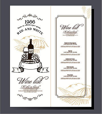 와인잔 일러스트 사람없음 레드와인 화이트와인 와인병 메뉴판 와인통 국내일러스트 AI파일 술잔 병_용기 와인 파일형식 벡터