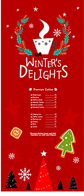 별 커피 겨울 일러스트 사람없음 크리스마스트리 카페 원두 눈송이 커피잔 가격표 메뉴판 국내일러스트 AI파일 자연요소 계절 음료 크리스마스 잔 눈_날씨 상점 파일형식 벡터