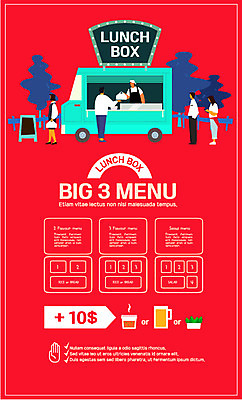 전신 여자 남자 일러스트 맥주 여러명 성인 사람없음 요리사 샐러드 메뉴판 점심식사 옥외간판 푸드트럭 국내일러스트 AI파일 직업 음식 다수 간판 주류 사람 식사 트럭 파일형식 벡터