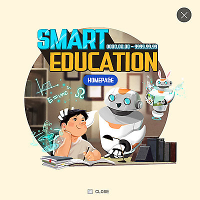 PSD 템플릿 교육 남자 웹템플릿 방학 팝업 웹팝업 한명 책 스마트 로봇 레이어팝업 4차산업 이미지템플릿 1 산업 컨셉 휴가 사람 파일형식