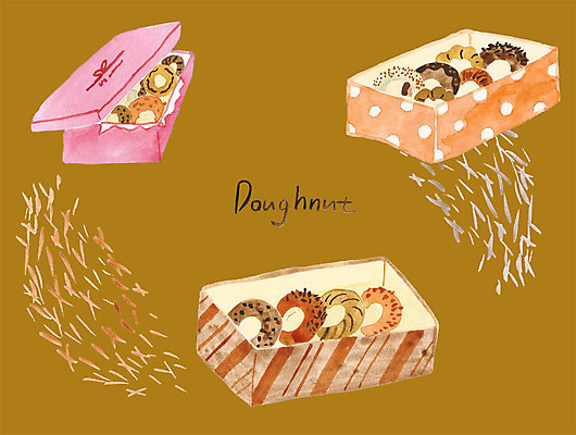 PSD 빵 일러스트 사람없음 상자 식사 빵집 도넛 달콤 국내일러스트 음식 디저트 상점 맛 파일형식