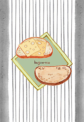PSD 일러스트 치즈 사람없음 식사 빵집 식탁보 냅킨 제빵 곡물바게트 국내일러스트 유제품 제과제빵 상점 바게트 곡물빵 파일형식