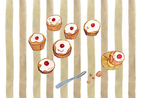 PSD 일러스트 디저트 사람없음 빵집 앵두 달콤 컵케이크 제빵 머핀 머핀틀 크림치즈 티포크 국내일러스트 열매 음식 빵 포크 치즈 제과제빵 케이크 상점 맛 파일형식