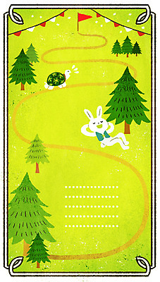 PSD 나무 두마리 일러스트 상상 동화 산 프레임 경기 사람없음 깃발 토끼 거북이 편지지 가랜드 토끼와거북이 패러디 국내일러스트 식물 스포츠 2 포유류 파충류 반려동물 편지 파티용품 파일형식