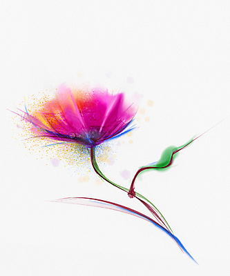 JPG 해외이미지 꽃 한송이 일러스트 수채화 미술 사람없음 보라색 그림 손그림 해외202004 해외일러스트 식물 1 컬러 문화예술 송이 파일형식 이미지허브