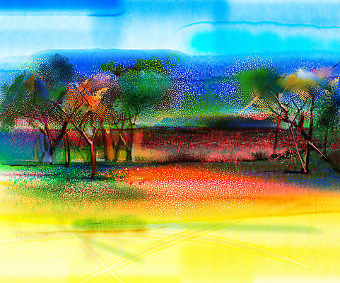 JPG 해외이미지 나무 일러스트 풍경 사람없음 그림 손그림 유화 풍경화 해외202004 해외일러스트 식물 미술 파일형식 이미지허브