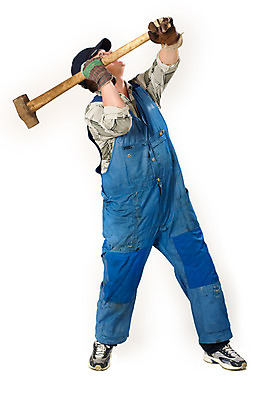 포토 JPG 해외이미지 직업 장갑 유니폼 노동자 한명 사람 작업 망치 썰매 해외202004 해외포토 1 잡화 옷 공구 파일형식 이미지허브