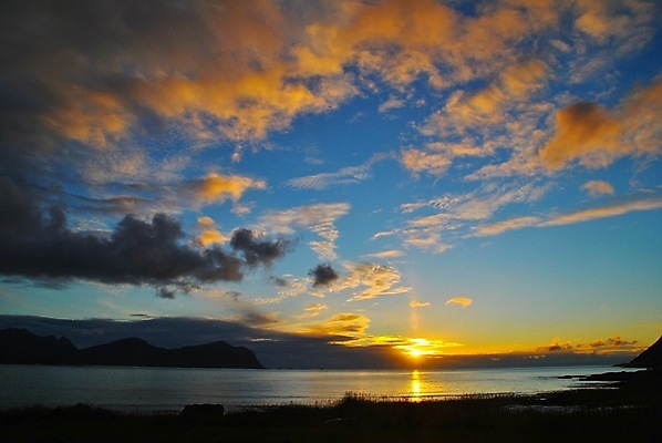 포토 JPG 해외이미지 바다 노르웨이 해변 사람없음 빛 일몰 해외202004 해외포토 유럽 노을 파일형식 이미지허브
