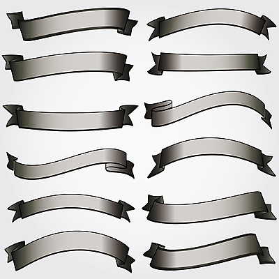 EPS 해외이미지 디자인 리본 스티커 일러스트 사람없음 세트 라벨 검은색 공백 해외202004 해외일러스트 컬러 프레임 파일형식 벡터 이미지허브