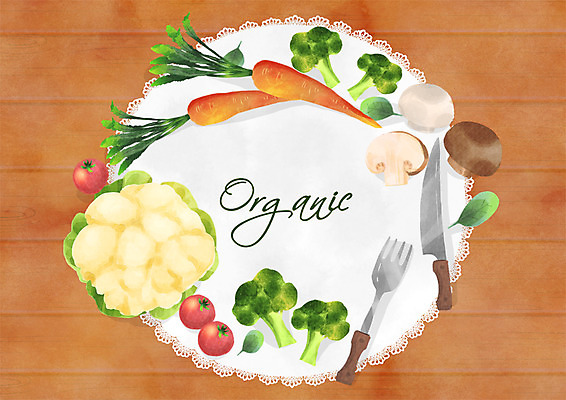 PSD 포크 일러스트 방울토마토 프레임 사람없음 버섯 당근 나이프 브로콜리 유기농 컬리플라워 국내일러스트 식기 웰빙 토마토 채소 뿌리채소 칼 파일형식