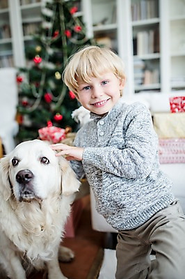 포토 JPG 서양인 외국인 한마리 남자 행복 어린이 크리스마스 거실 산타모자 실내 한명 상반신 앞모습 크리스마스트리 개 국내포토 모자_잡화 1 기념일 감정 뷰포인트 포유류 사람 인종 내부 파일형식