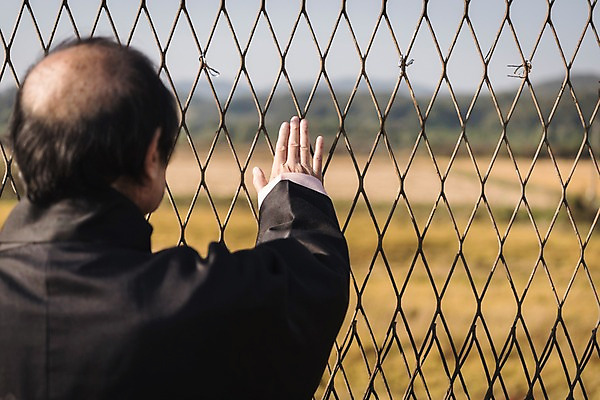 포토 JPG 주간 응시 할아버지 노년 남자 한명 서기 상반신 야외 뒷모습 아웃포커스 만지기 한국인 70대 철조망 그리움 통일 노인남자한명만 임진각 실향민 국내포토 자연요소 1 시선 감정 뷰포인트 모션 촬영기법 사람 동양인 성인 파주 남자한명만 노인남자만 파일형식