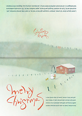 PSD 템플릿 한마리 어린이 크리스마스 겨울 카드템플릿 눈사람 크리스마스카드 한명 눈 강아지 연말연시 반려 이미지템플릿 자연요소 1 계절 기념일 날씨 카드_감사 사람 반려동물 개 파일형식