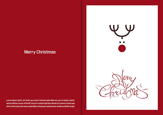 템플릿 크리스마스 겨울 카드템플릿 크리스마스카드 사람없음 루돌프 연말연시 이미지템플릿 AI파일 계절 기념일 사슴 카드_감사 파일형식 벡터