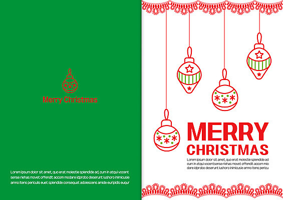 템플릿 크리스마스 겨울 카드템플릿 크리스마스카드 사람없음 장식볼 연말연시 이미지템플릿 AI파일 계절 기념일 카드_감사 장식 파일형식 벡터