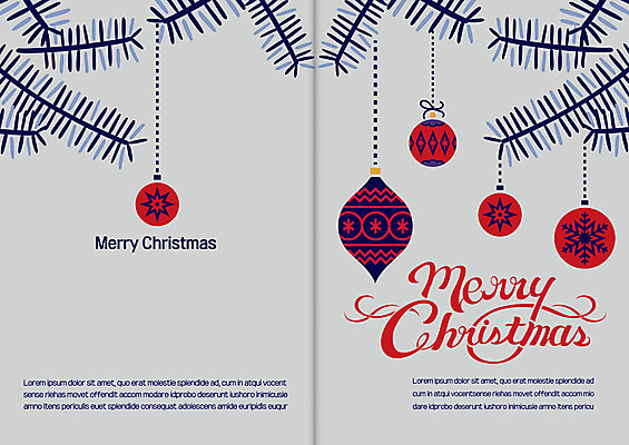 템플릿 크리스마스 겨울 카드템플릿 크리스마스카드 사람없음 장식볼 연말연시 이미지템플릿 AI파일 계절 기념일 카드_감사 장식 파일형식 벡터