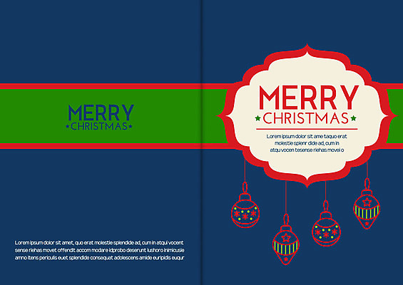 템플릿 크리스마스 겨울 카드템플릿 크리스마스카드 사람없음 장식볼 연말연시 이미지템플릿 AI파일 계절 기념일 카드_감사 장식 파일형식 벡터