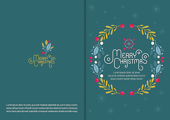 식물 템플릿 크리스마스 겨울 카드템플릿 크리스마스카드 사람없음 연말연시 이미지템플릿 AI파일 계절 기념일 카드_감사 파일형식 벡터