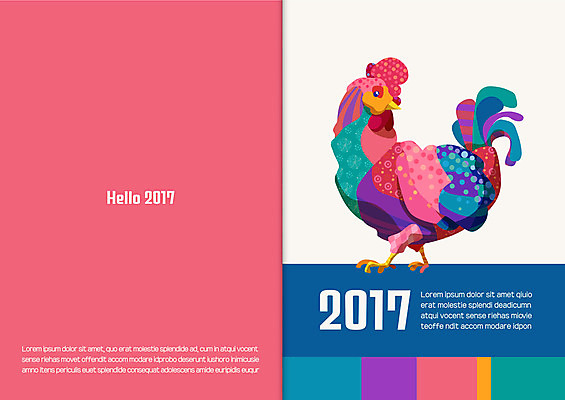 템플릿 카드템플릿 새해 사람없음 닭 연하장 연말연시 신년카드 2017년 정유년 이미지템플릿 AI파일 조류 카드_감사 연도 파일형식 벡터