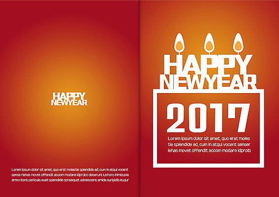 템플릿 카드템플릿 촛불 사람없음 연하장 연말연시 해피뉴이어 신년카드 2017년 정유년 이미지템플릿 AI파일 초 카드_감사 새해인사 연도 파일형식 벡터
