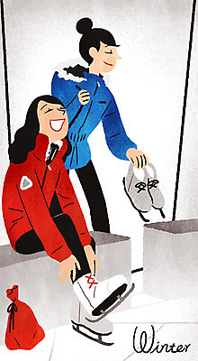 전신 PSD 여자 겨울 일러스트 서기 웃음 앉기 성인 두명 생활 스케이트 신기함 스케이트장 국내일러스트 계절 스포츠용품 컨셉 스포츠시설 모션 표정 사람 파일형식