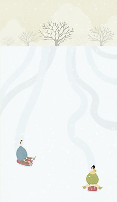 전신 PSD 나무 여자 남자 겨울 일러스트 성인 두명 설원 눈 즐거움 썰매 동산 국내일러스트 자연요소 식물 계절 감정 날씨 눈_날씨 사람 파일형식