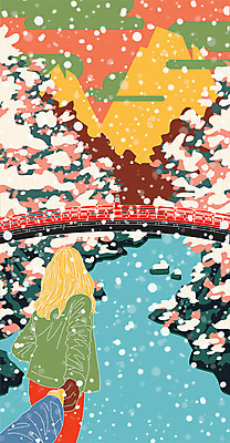 PSD 나무 여자 남자 해외여행 여행 겨울 일러스트 산 상반신 성인 두명 관광지 강 여행객 손잡기 일본 눈 다리 겨울여행 국내일러스트 자연요소 식물 해외 계절 아시아 모션 날씨 사람 신체부위 파일형식