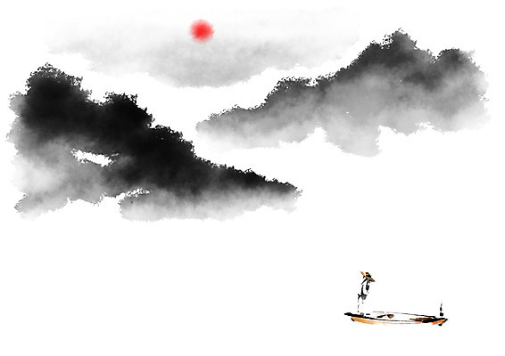 전신 PSD 남자 일러스트 캘리그라피 자연 붓터치 산 수묵화 한명 성인 태양 먹 동양화 선박 국내일러스트 자연요소 1 수상교통 서예 미술 사람 생태계 파일형식