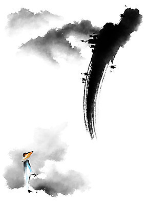 전신 PSD 남자 일러스트 캘리그라피 자연 붓터치 산 수묵화 한명 성인 먹 동양화 국내일러스트 1 서예 미술 사람 생태계 파일형식