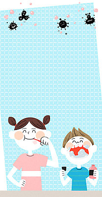 PSD 여자 남자 어린이 일러스트 남매 서기 웃음 상반신 두명 10대 청결 양치 화장실 박테리아 가글 미세먼지 국내일러스트 의학 가족 모션 청소년 표정 사람 위생 먼지 파일형식