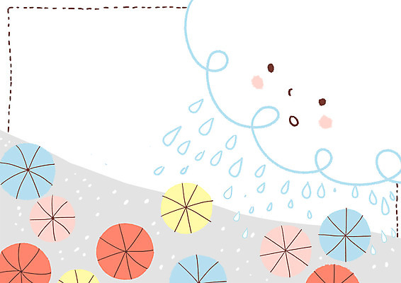 PSD 구름 일러스트 우산 거리 프레임 여러명 하이앵글 비 국내일러스트 자연요소 뷰포인트 다수 날씨 사람 파일형식