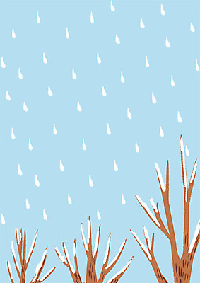 PSD 나무 겨울 일러스트 사람없음 눈 쌓인눈 국내일러스트 자연요소 식물 계절 날씨 파일형식