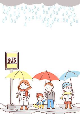 전신 PSD 여자 남자 어린이 겨울 일러스트 우산 서기 여러명 20대 성인 비 버스정류장 먹구름 국내일러스트 자연요소 계절 다수 모션 날씨 사람 청년 역 파일형식 구름_자연