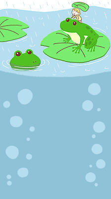 전신 PSD 남자 어린이 일러스트 개구리 한명 소년 봄 연못 비 연잎 국내일러스트 자연요소 1 계절 잎 날씨 양서류 사람 파일형식