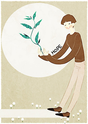 전신 PSD 남자 일러스트 한명 서기 들기 성인 새싹 희망 프레임일러스트 국내일러스트 식물 1 감정 모션 프레임 사람 파일형식