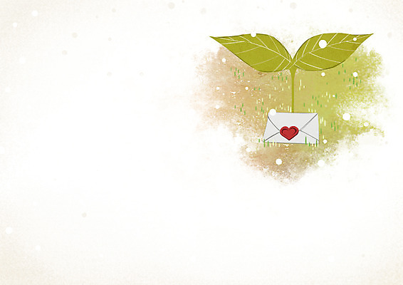 PSD 겨울 일러스트 사람없음 새싹 희망 하트 눈 편지 프레임일러스트 국내일러스트 자연요소 모양 식물 계절 감정 날씨 프레임 파일형식