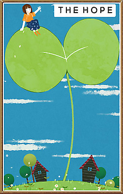 전신 PSD 나무 구름 여자 일러스트 청소년 하늘 주택 한명 앉기 초원 10대 새싹 희망 프레임일러스트 국내일러스트 자연요소 식물 1 감정 모션 프레임 사람 건물 파일형식