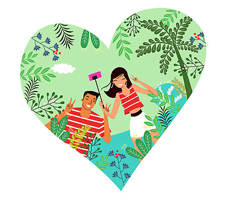 주간 구름 커플 여자 남자 행복 여유 파도 일러스트 신혼부부 하늘 휴식 나뭇잎 서기 웃음 상반신 성인 해변 두명 야자수 하트 셀프카메라 브이 하와이 셀카봉 트로피컬아트 국내일러스트 AI파일 자연요소 모양 나무 부부 감정 바다 컨셉 잎 관계 모션 표정 사람 손짓 사진촬영 미국 그림 신혼 파일형식 벡터