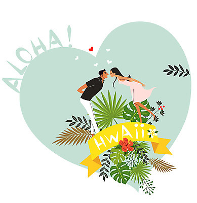 주간 전신 커플 여자 남자 꽃 행복 여유 일러스트 신혼부부 휴식 나뭇잎 키스 서기 성인 두명 야자수 하트 열대식물 하와이 알로하 국내일러스트 AI파일 자연요소 모양 나무 식물 부부 감정 컨셉 잎 관계 모션 사람 미국 인사 애정표현 신혼 파일형식 벡터