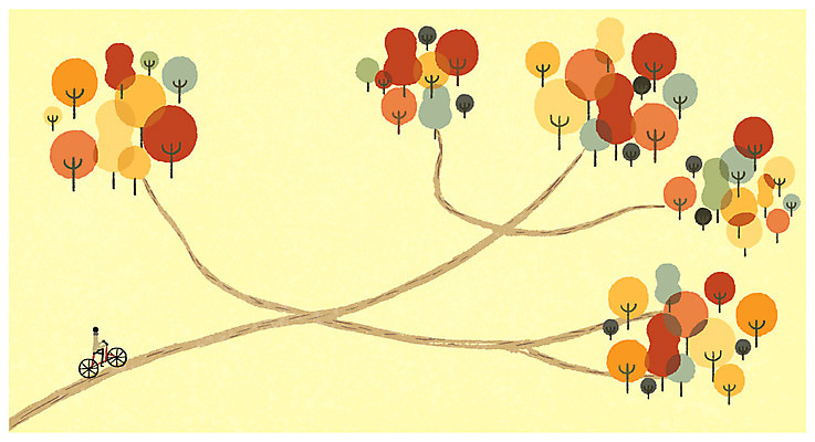 전신 PSD 나무 길 백그라운드 일러스트 자연 한명 풍경 성인 자전거 숲 감성 국내일러스트 식물 1 컨셉 사람 바이크 생태계 파일형식